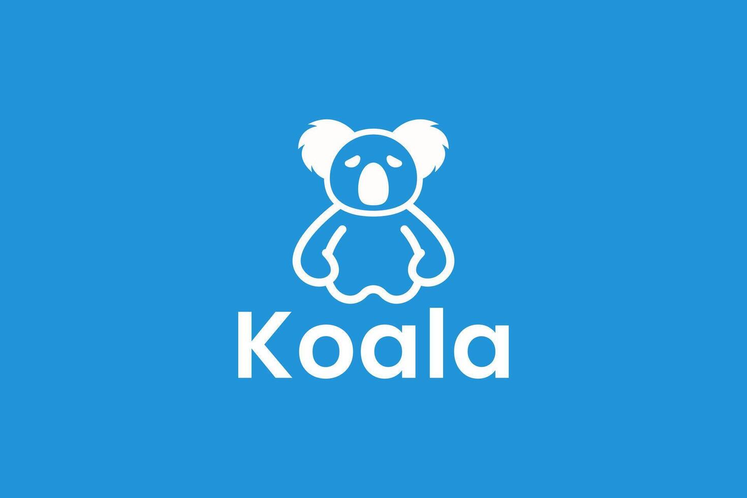 koala logo icon illustration vector