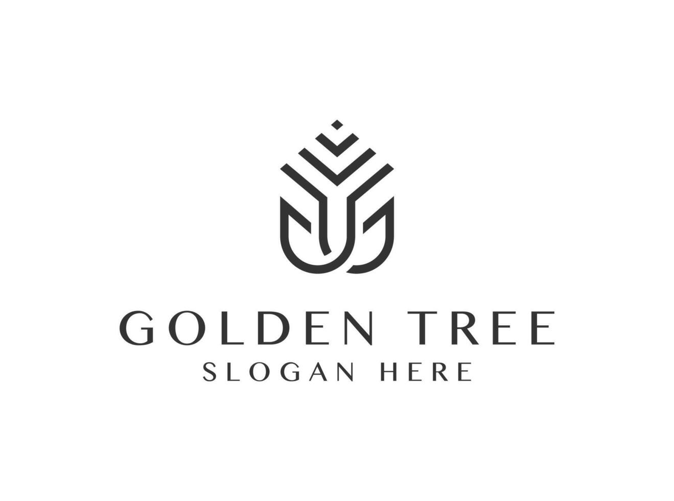 Abstract tree logo icon design. Elegant tree premium symbol. vector