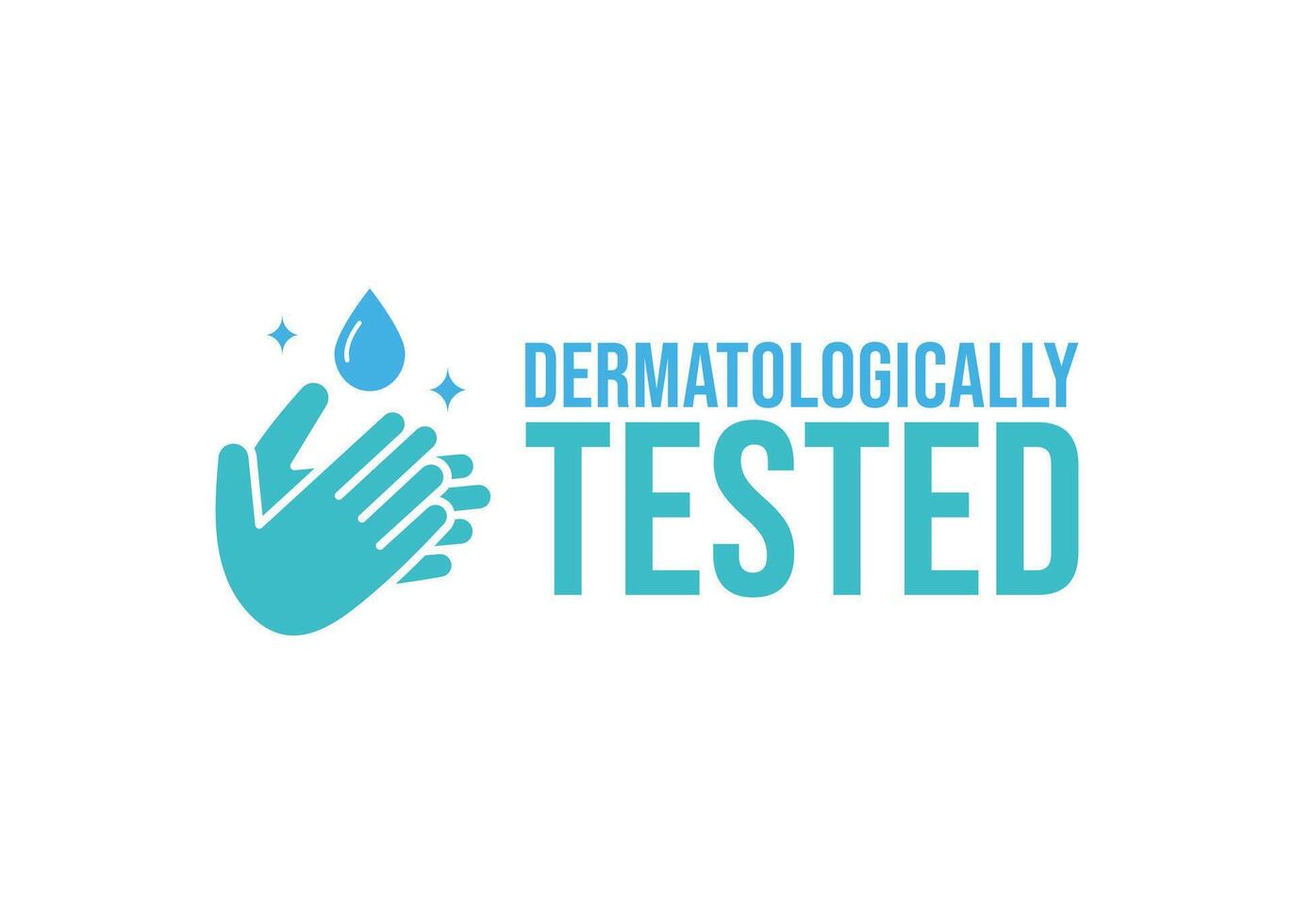 Dermatologically tested logo design template illustration vector