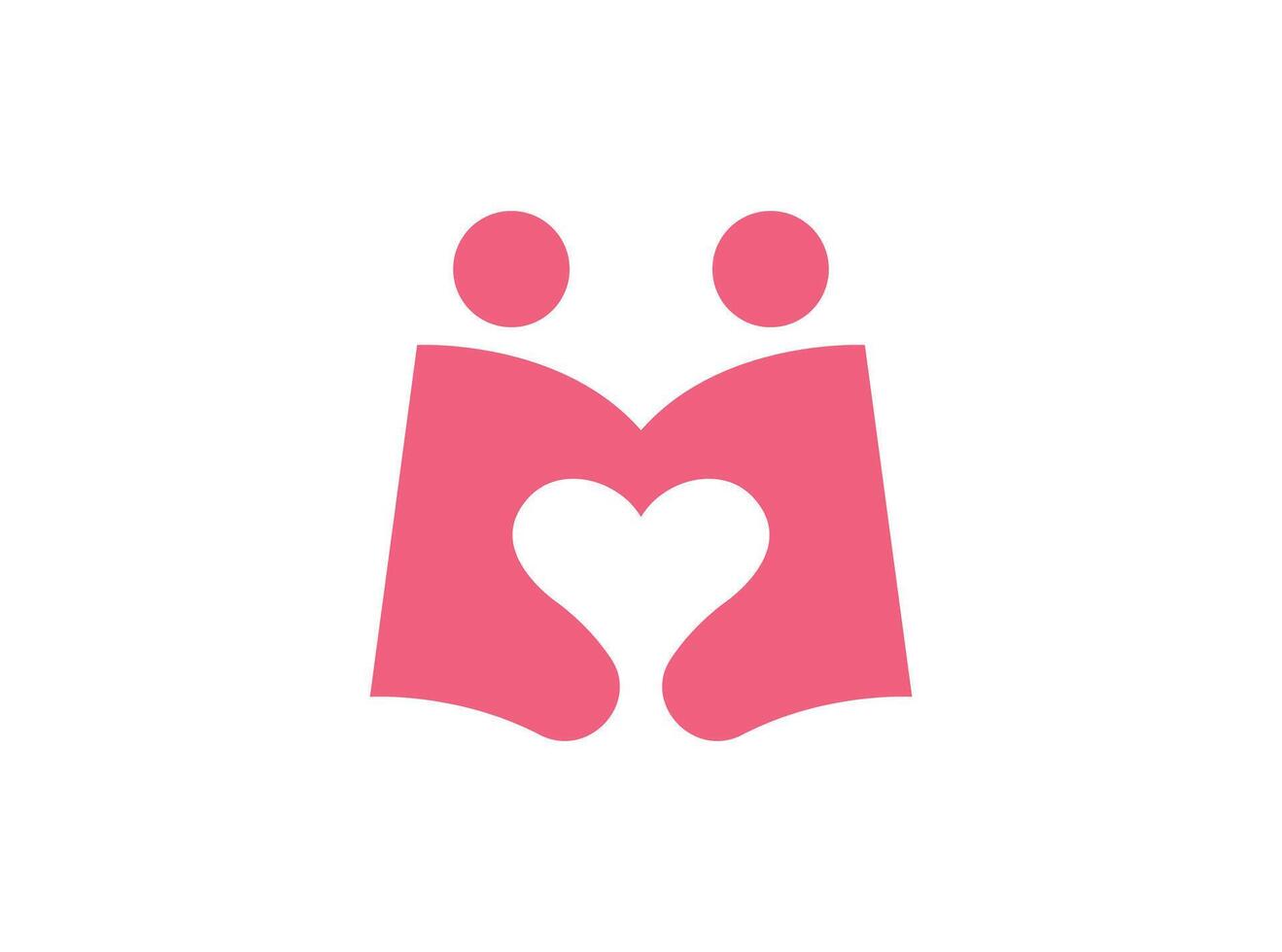 Letter m with people join hands logo design template vector