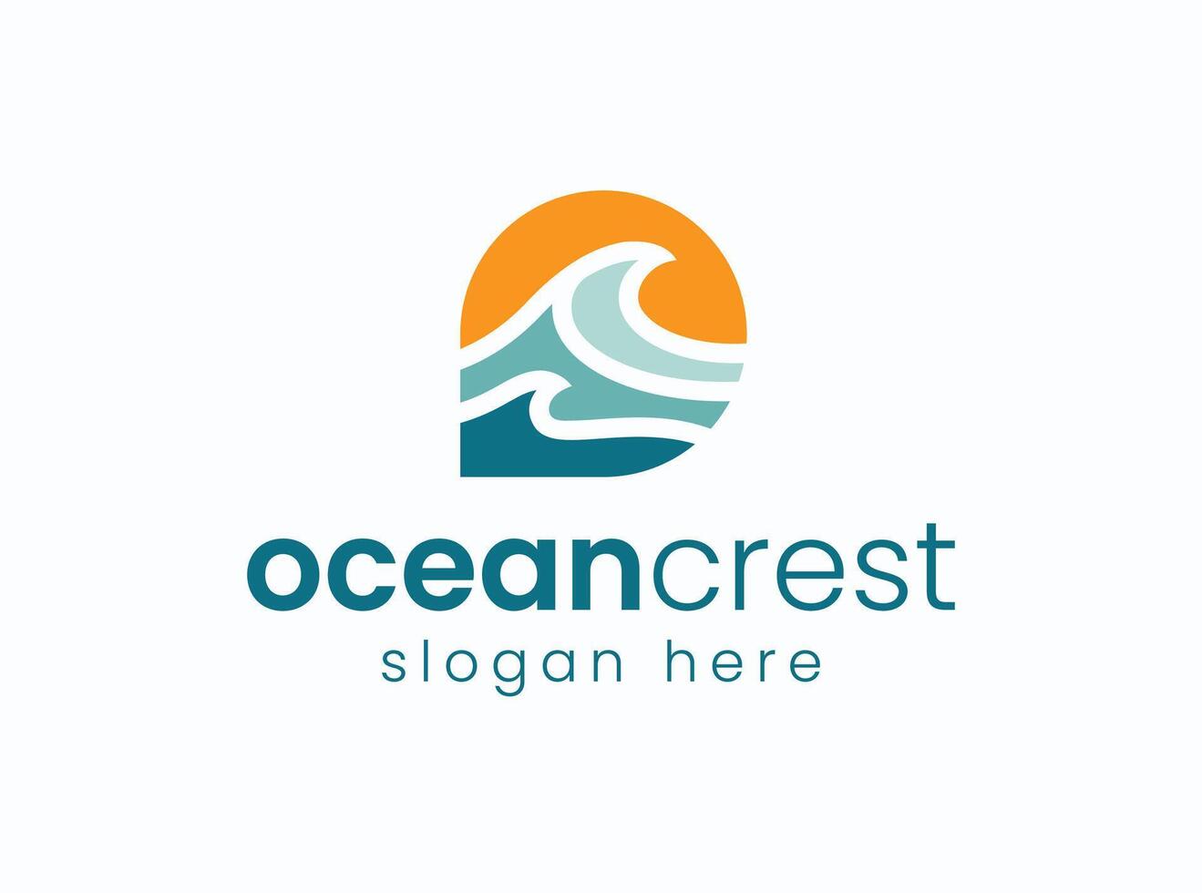 Pin with wave logo design concept with modern styles. vector