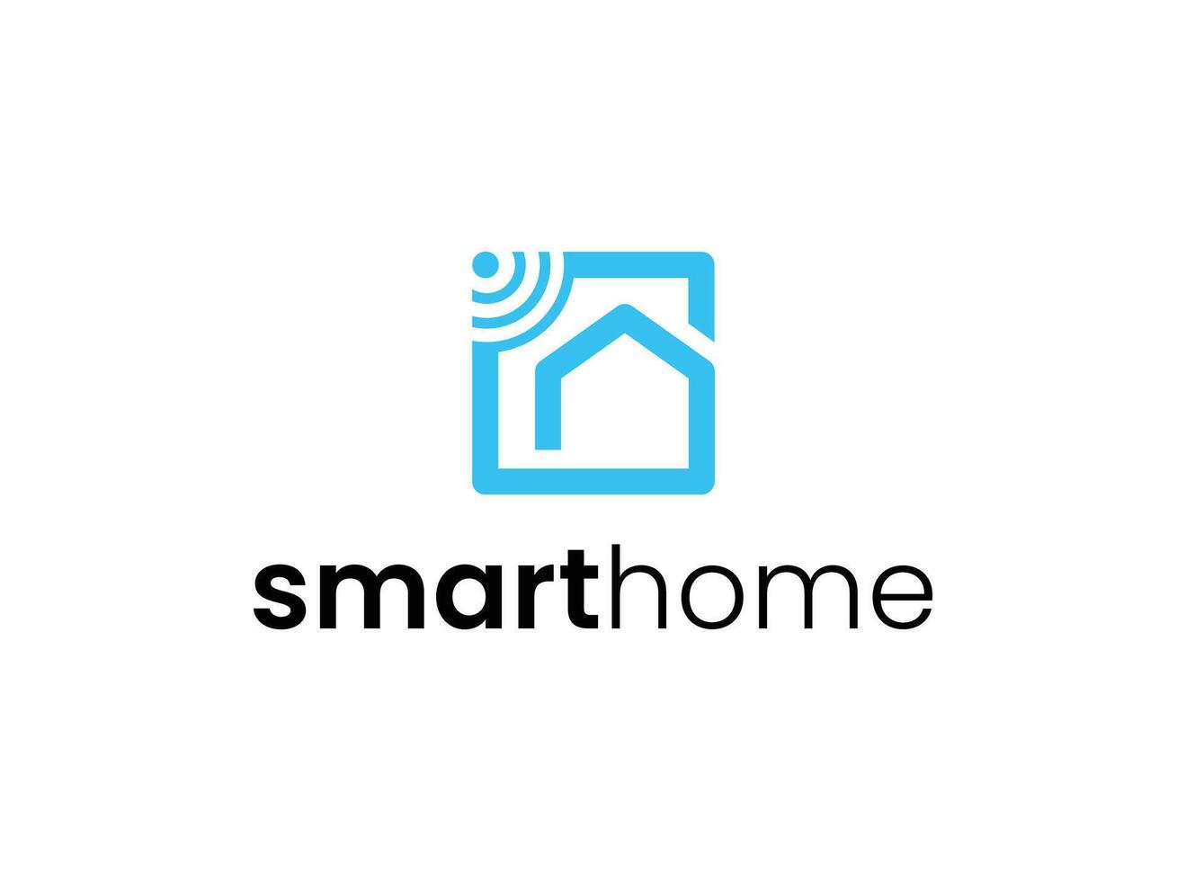smart home logo design template vector
