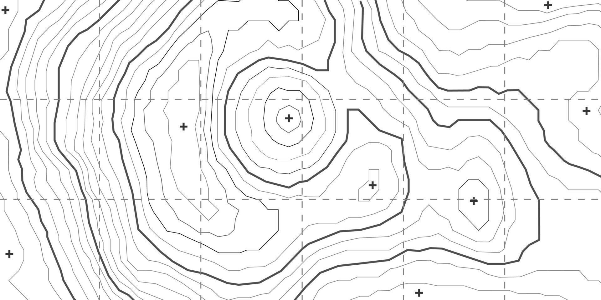 Topographic map wave. Horizontal lines stripes pattern or background with wavy distortion effect. Art design contour background. Grid map vector