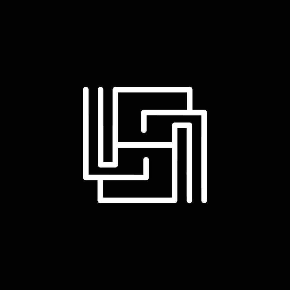 Elegant line curve logotype. Premium letter H logo design. Luxury linear creative monogram. vector