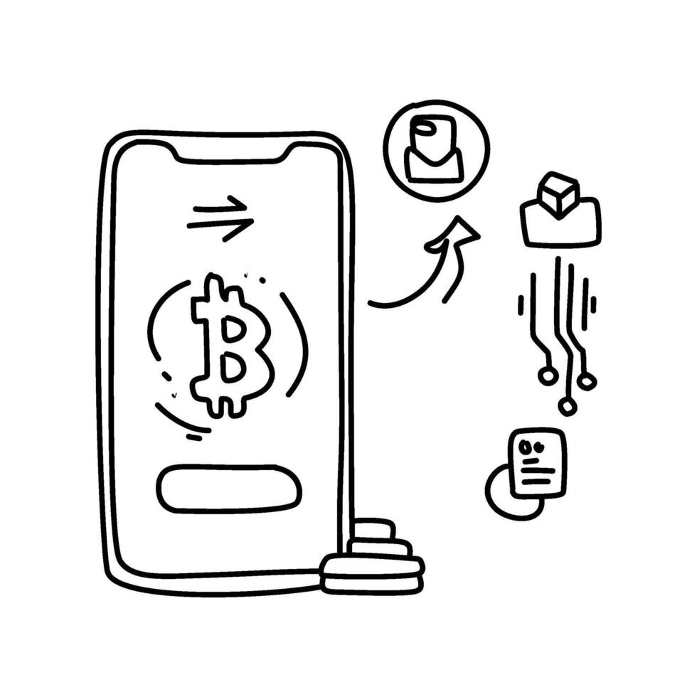Decentralized Digital Currency A flat illustration depicting decentralized digital currency vector