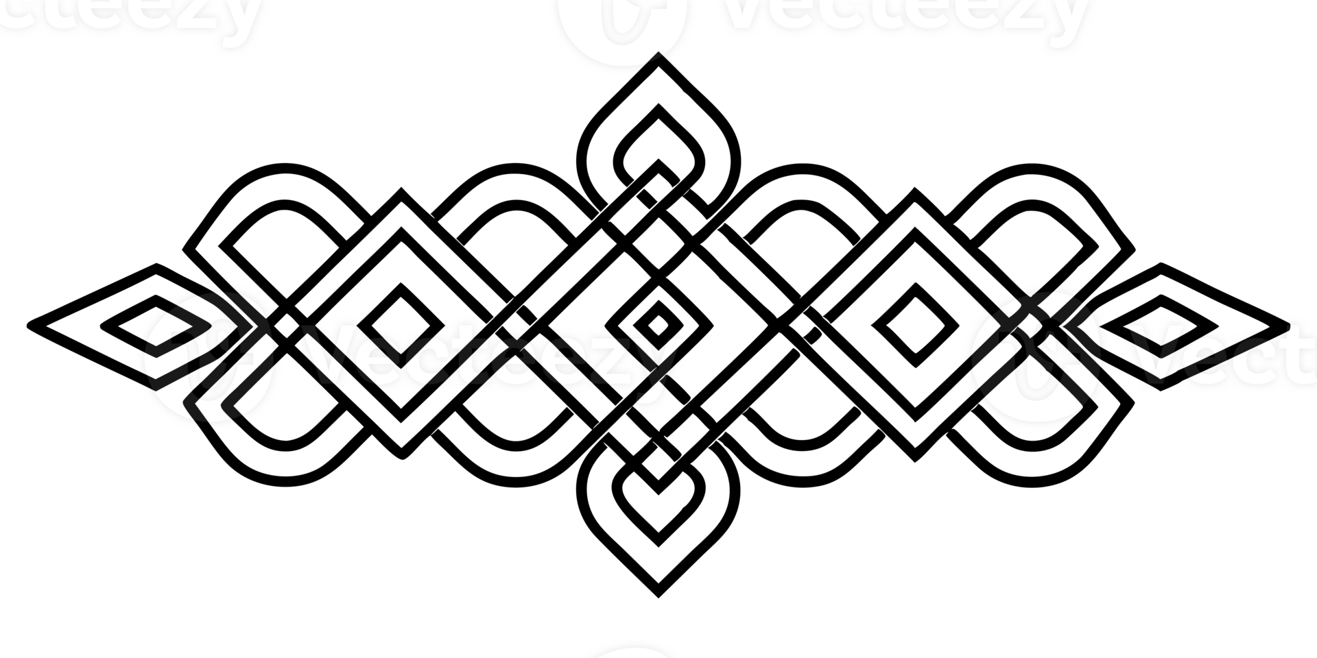 A black and white drawing of a geometric pattern png