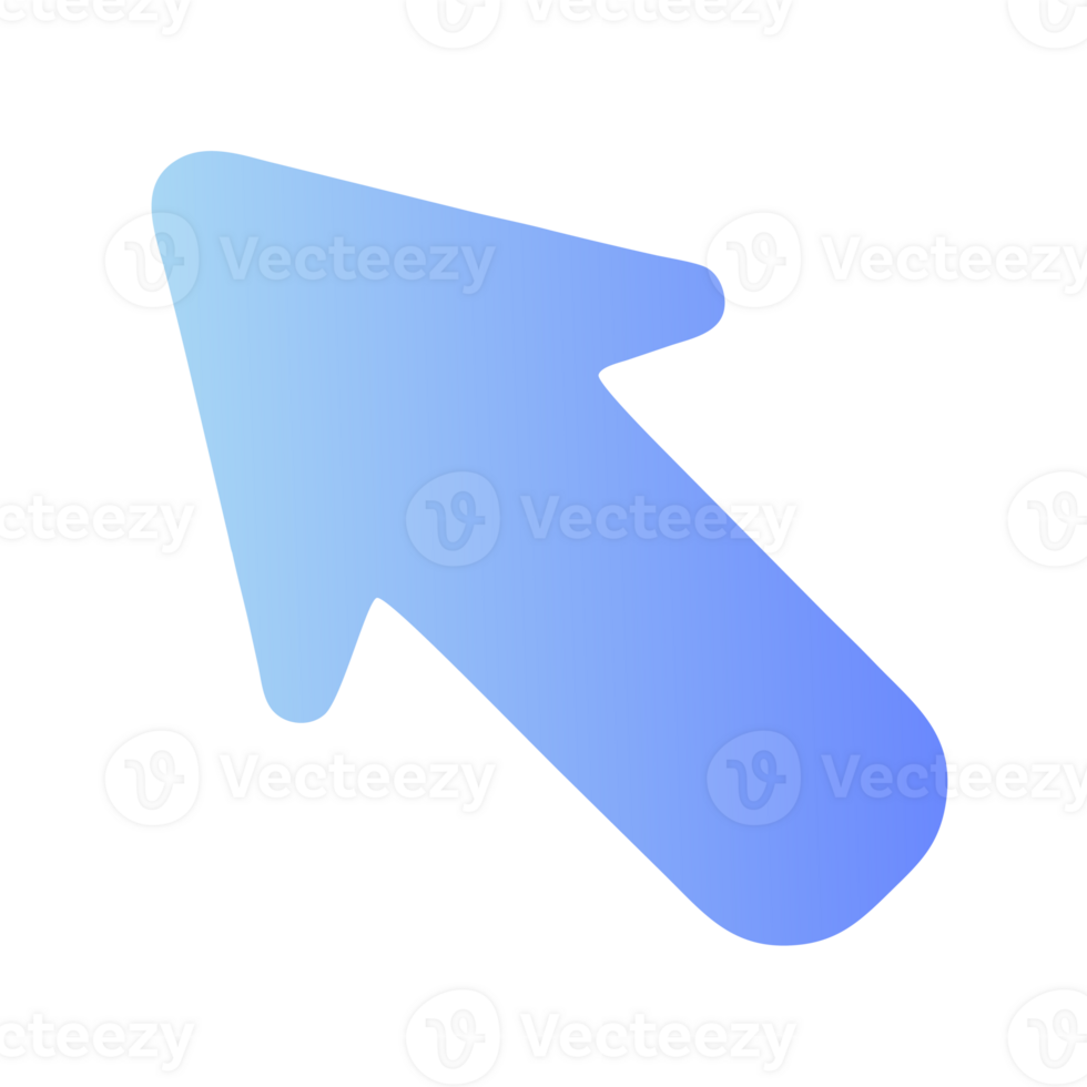 A large, gradient blue arrow points diagonally upwards png