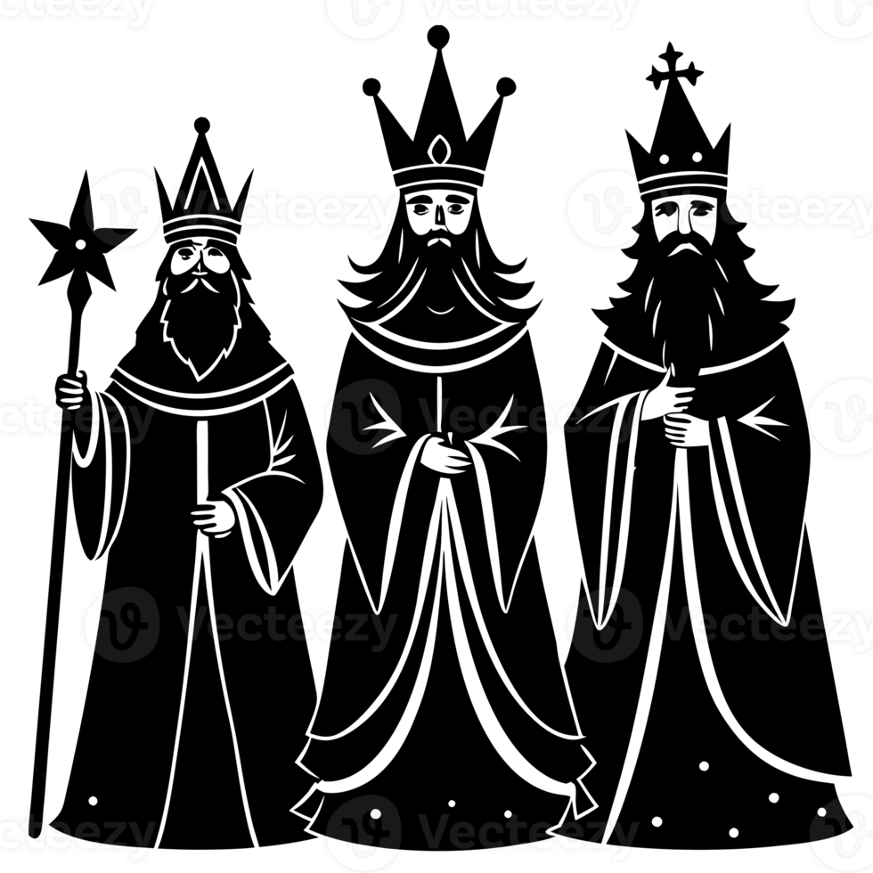 epiphany The Three Wise Men are depicted, each wearing a crown cutouts png