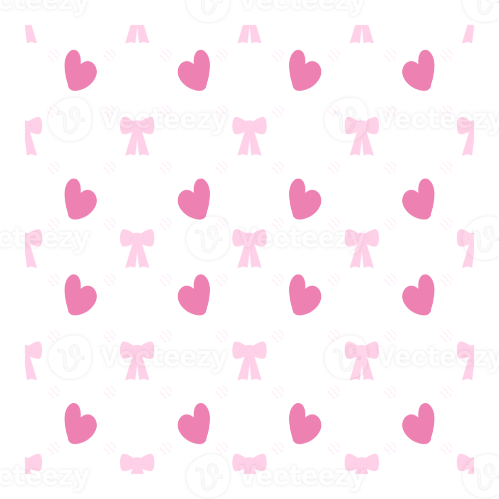 Heart and bow tie seamless pattern png