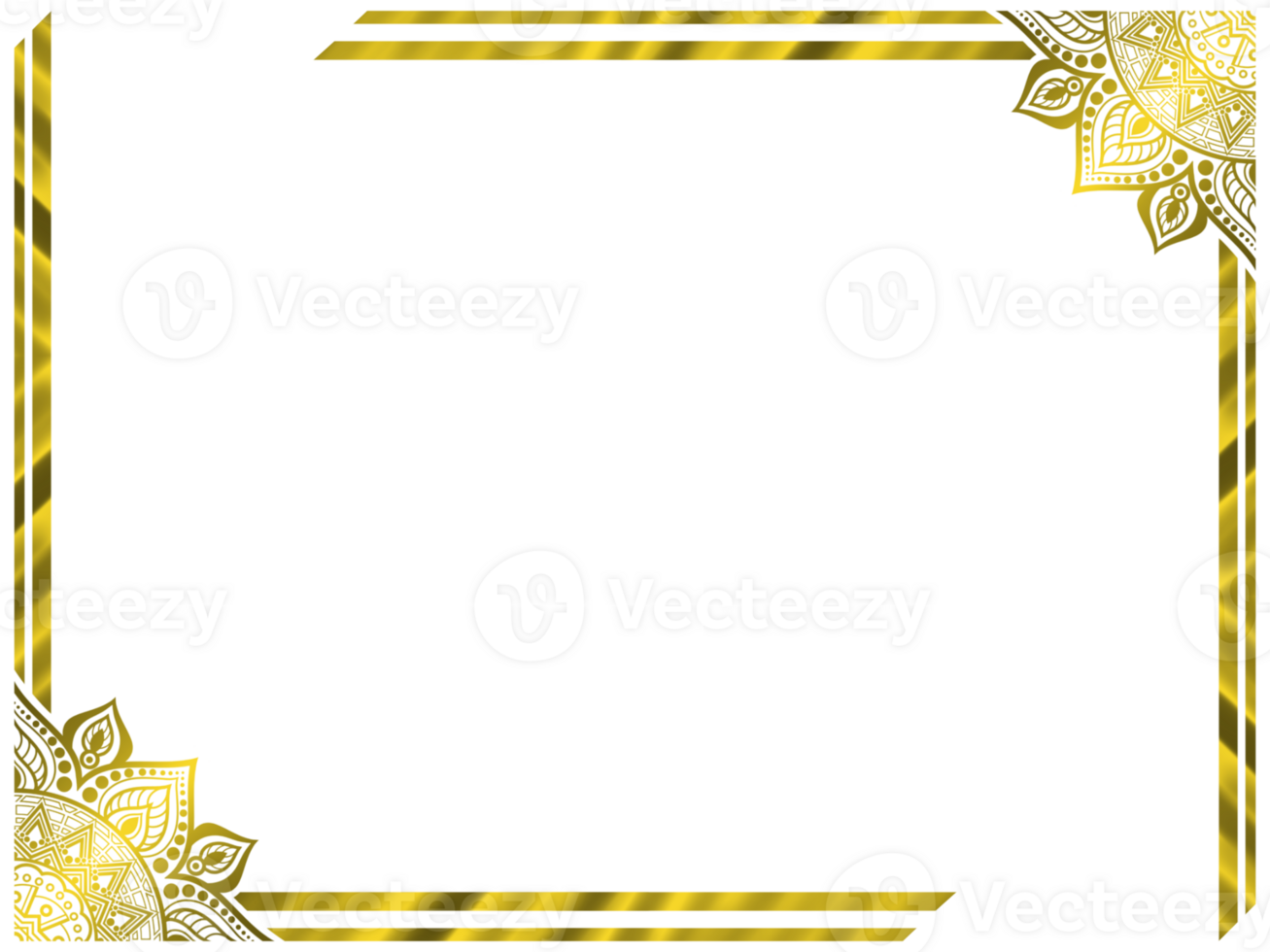 golden frame for text with flowers png