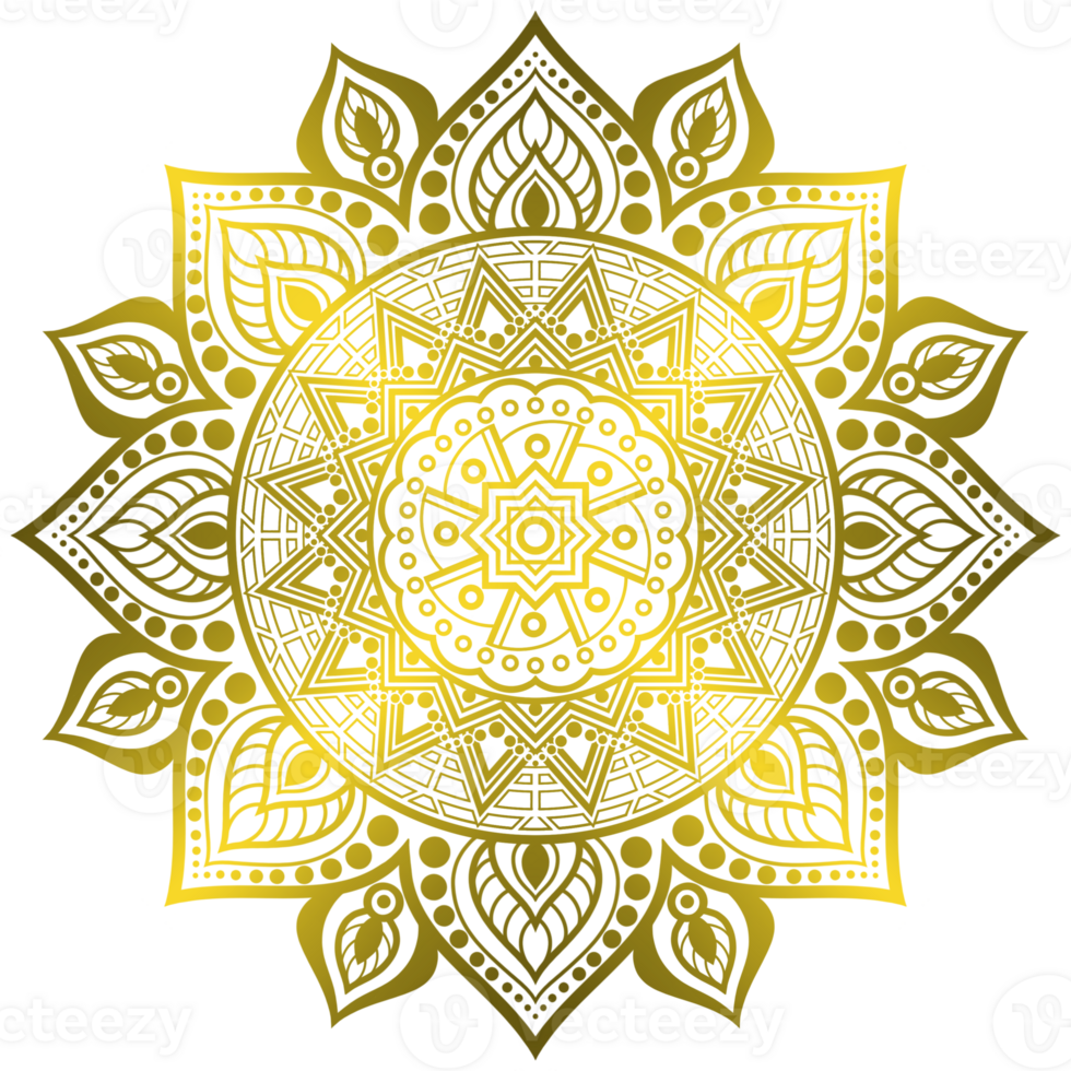abstract spiritual symbol ornament mandala gold. png
