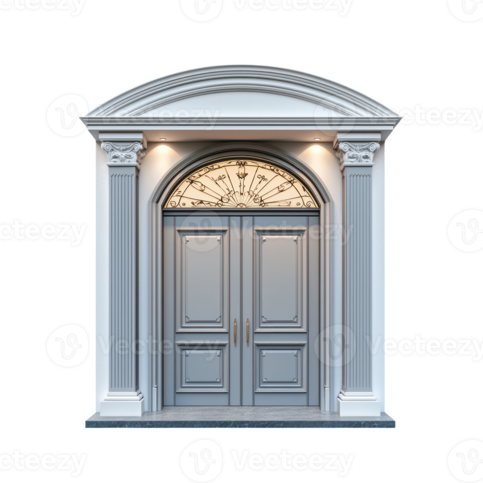 Refined Double Doors with Classic Design Isolate transparency Background png