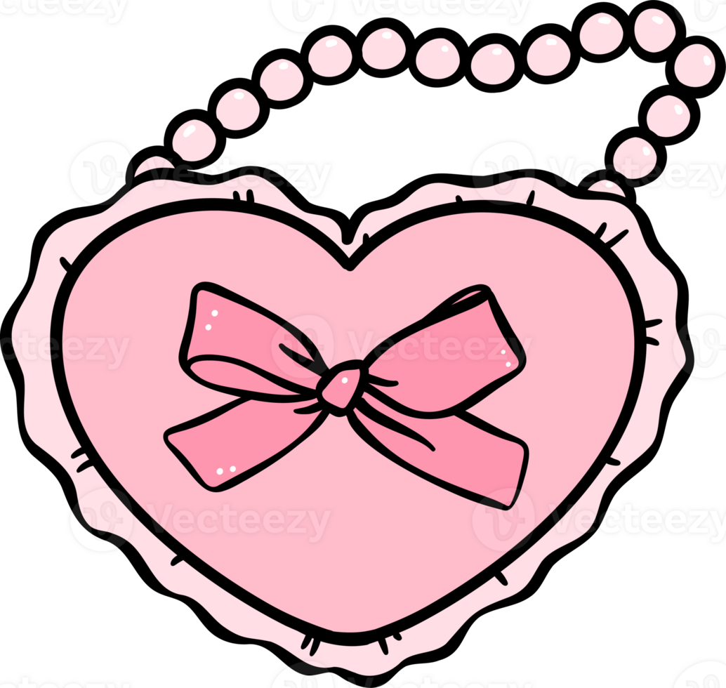 Girly things pink bag Coquette stuff png
