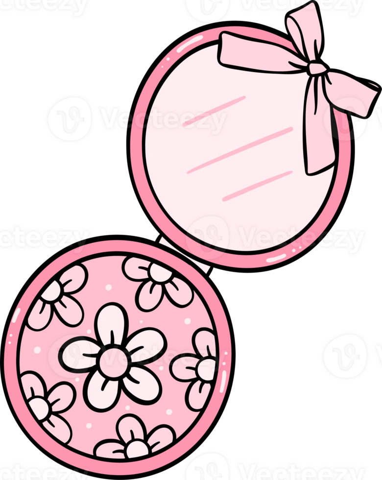 Girly things Mirror compact Coquette pink blush cosmetic stuff png