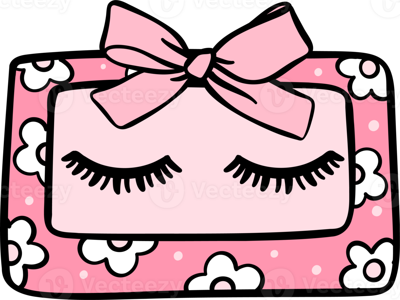 Girly things eyelashes box Coquette pink cosmetic stuff png