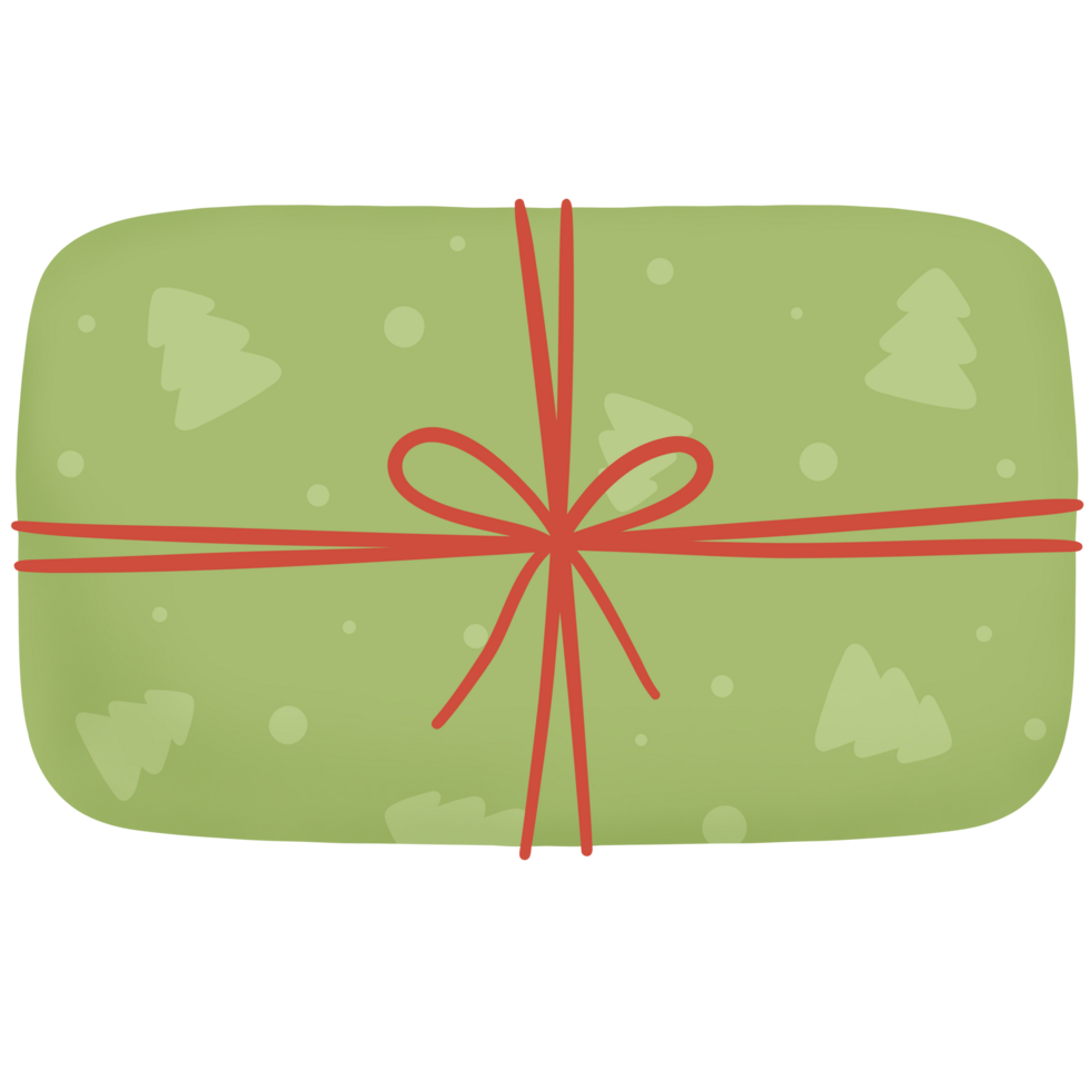 Green Christmas gift png