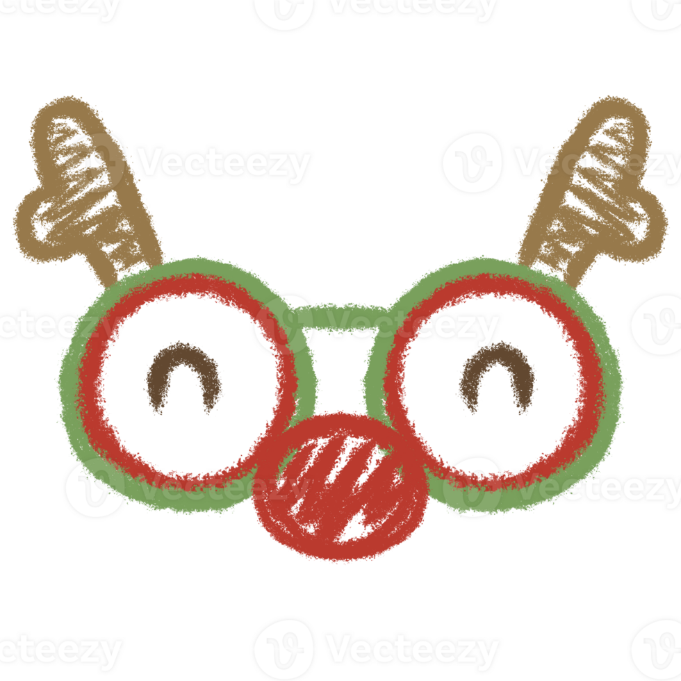 Christmas reindeer glasses png