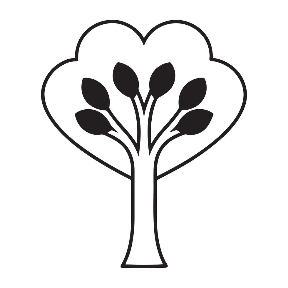 Tranquil Tree Nature Art vector