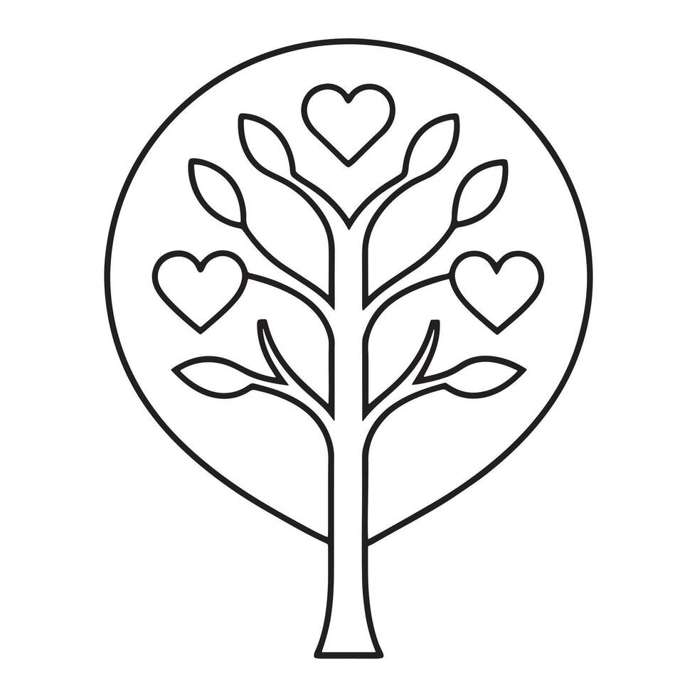 Beautiful Tall Tree Graphic vector