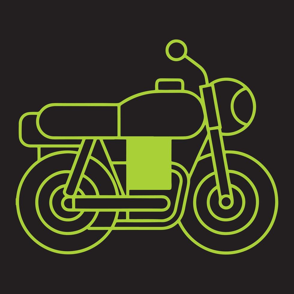 Detailed motorcycle art with a creative twist vector