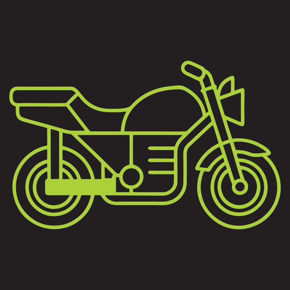 Motorcycle design illustration with intricate details vector