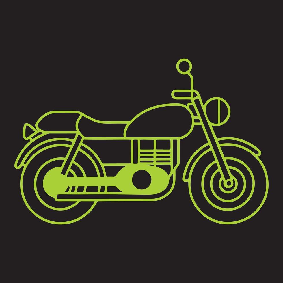 Motorcycle artwork with clean, smooth lines. vector
