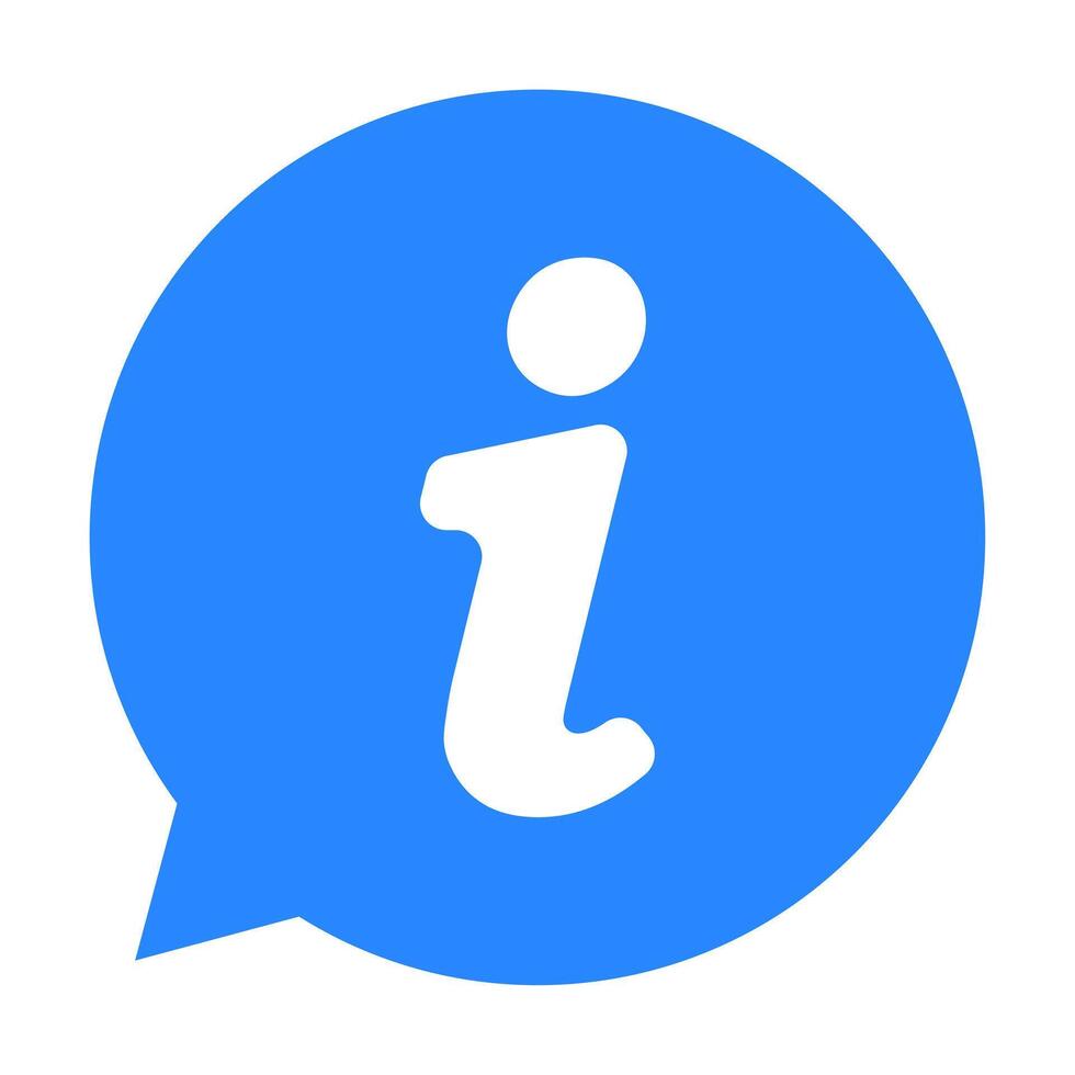 Information icon for graphic design, logo, web site, social media, mobile app, ui illustration vector