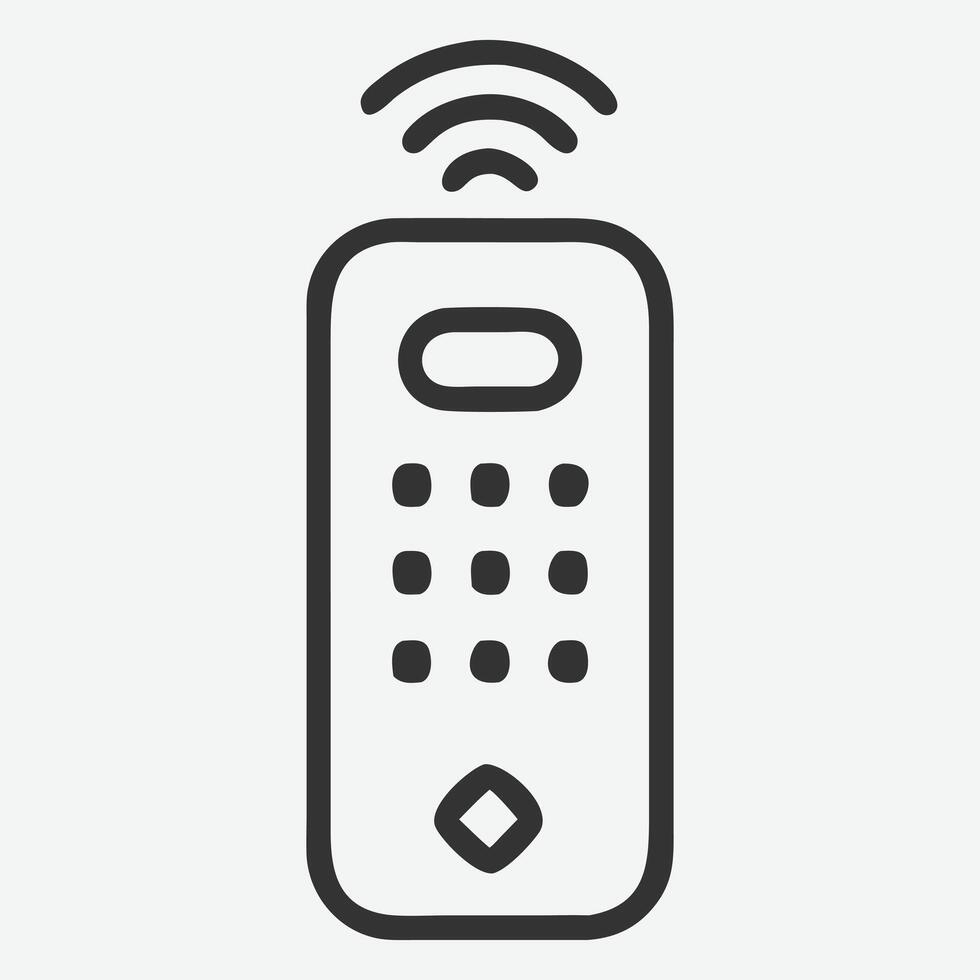Remote Icon, Modern, Sleek Control Symbol for Digital Interfaces ...