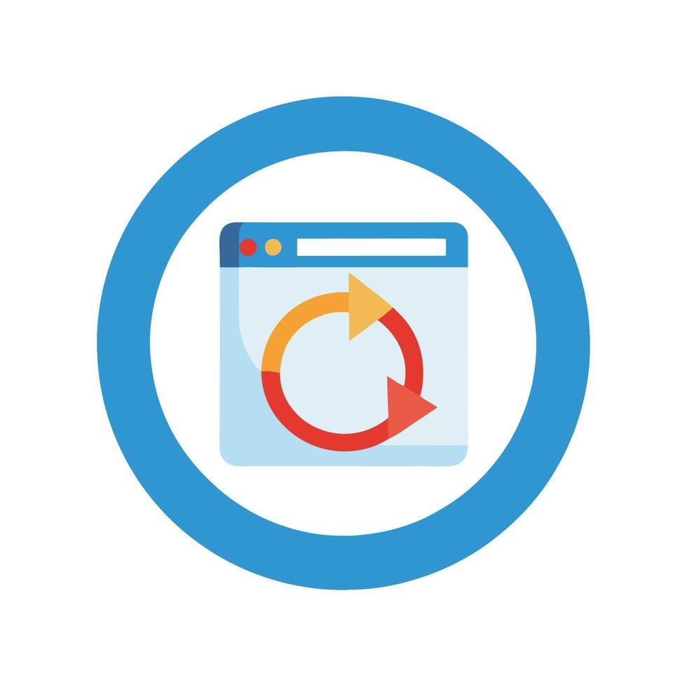 Minimalist Retargeting Campaign Icon with Web Browser vector
