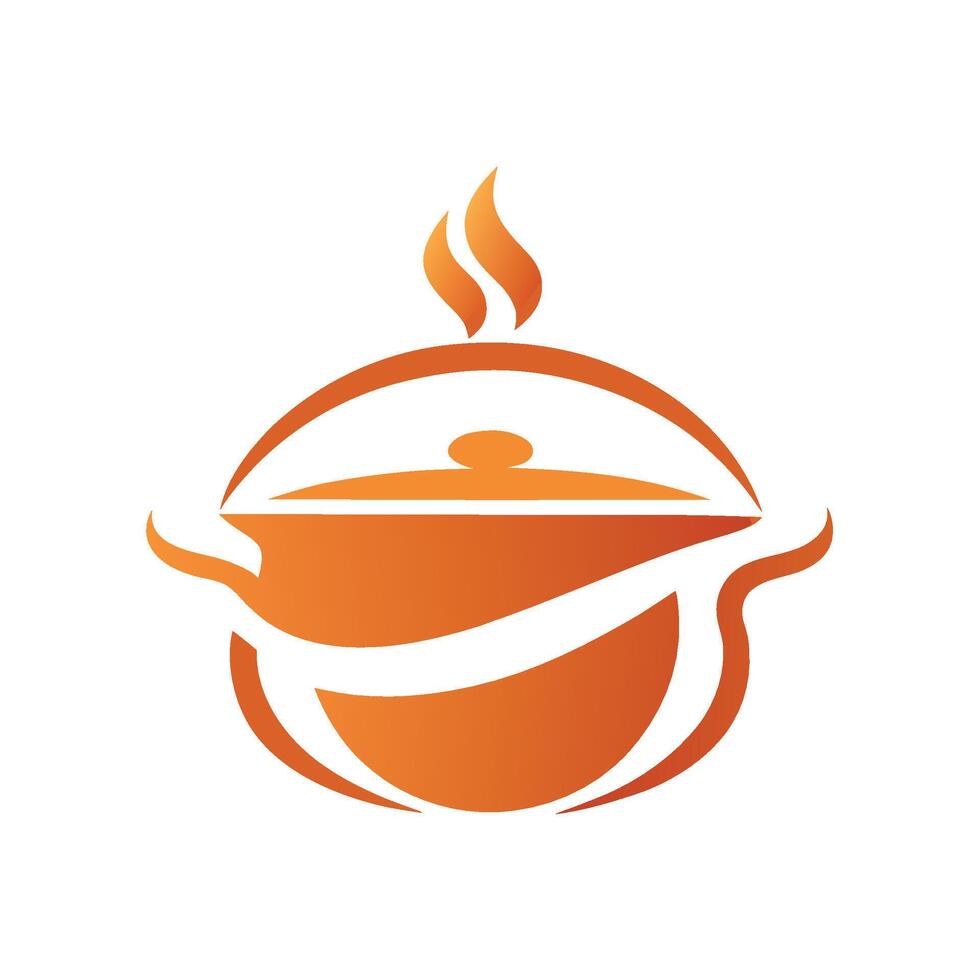 Abstract Cooking Pot Logo for a Modern and Friendly Appeal vector