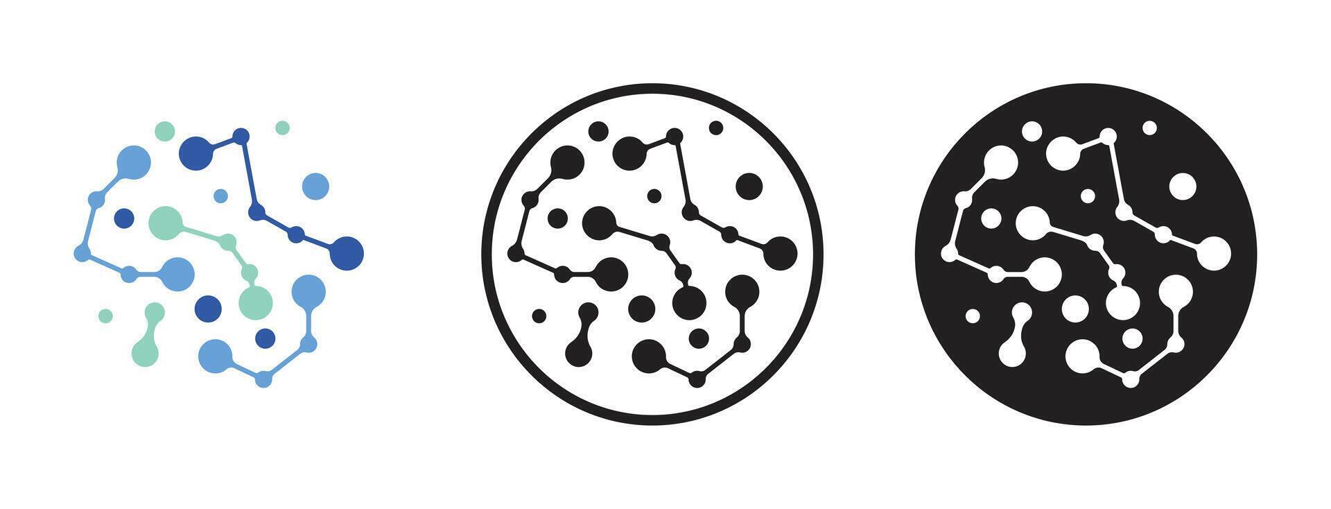 Set of Bacteria Icons Illustration Isolated Background vector