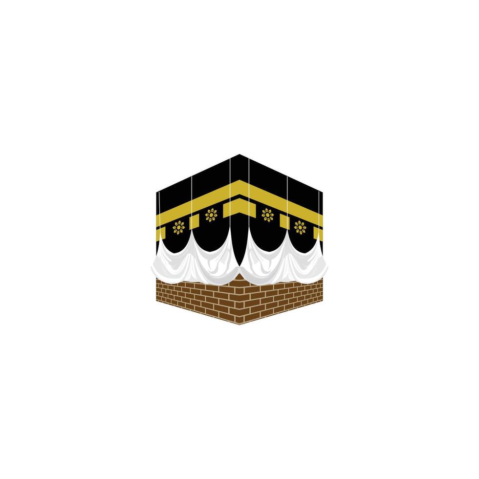 kaaba flat template landmark illustration vector