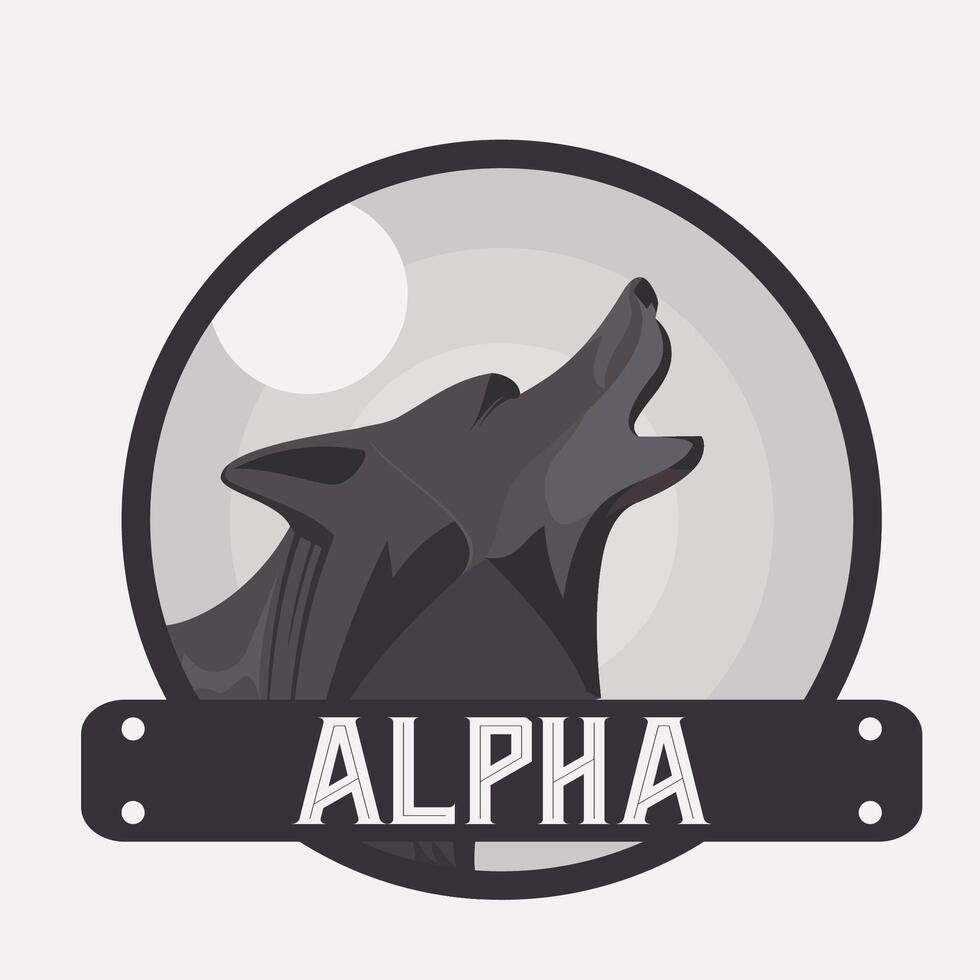 wolf head logo brand image vector