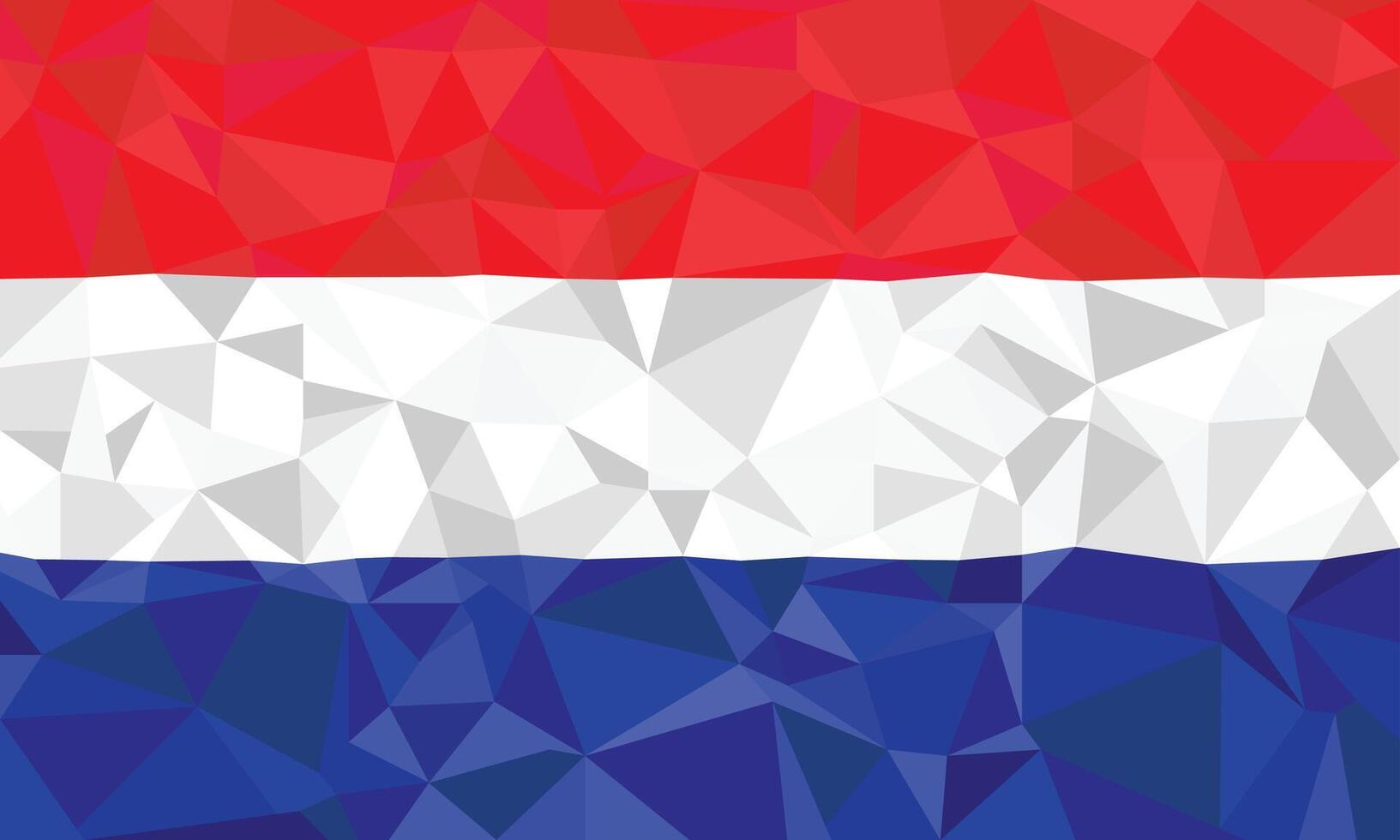 netherlans polygonal flag mosaic background vector