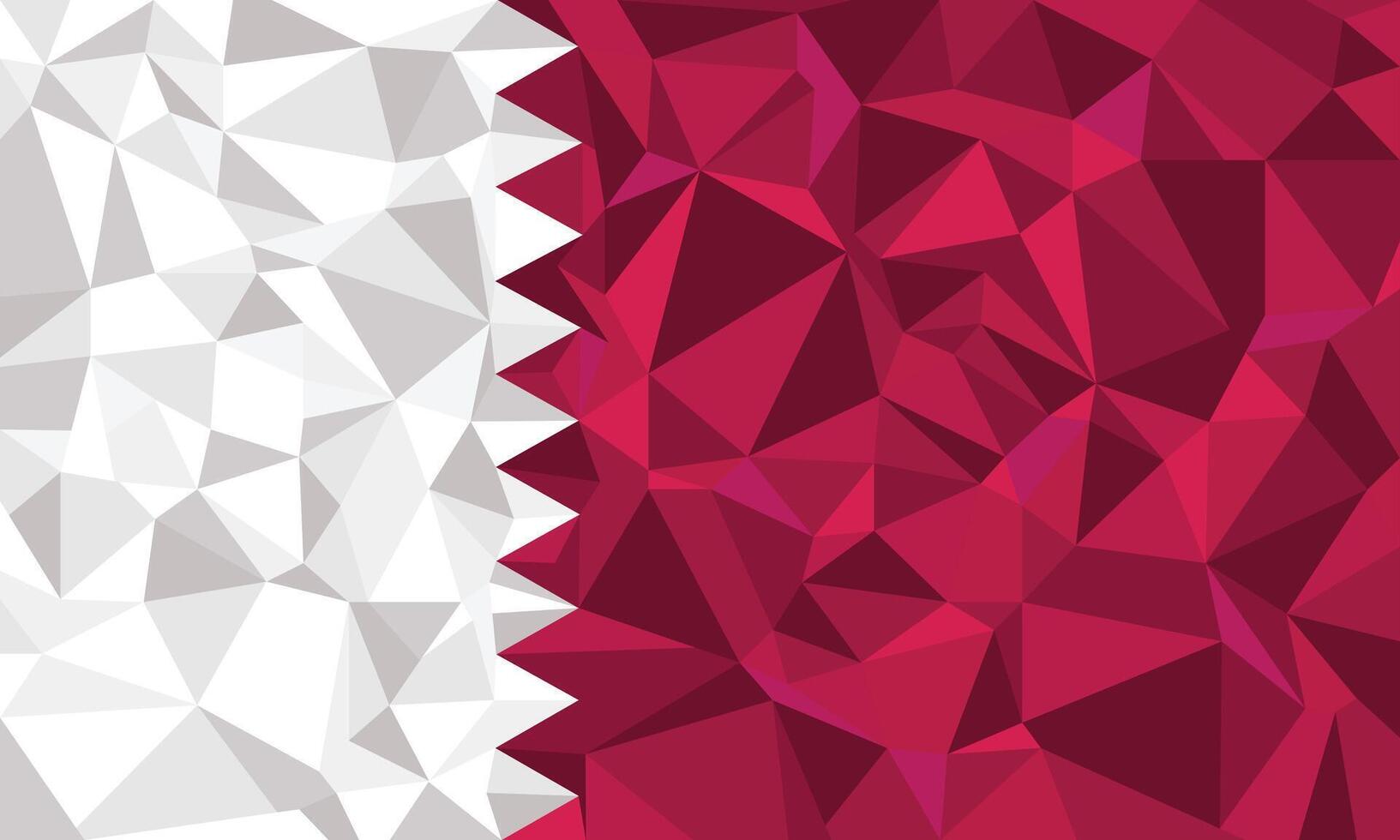 qatar polygonal flag mosaic background vector