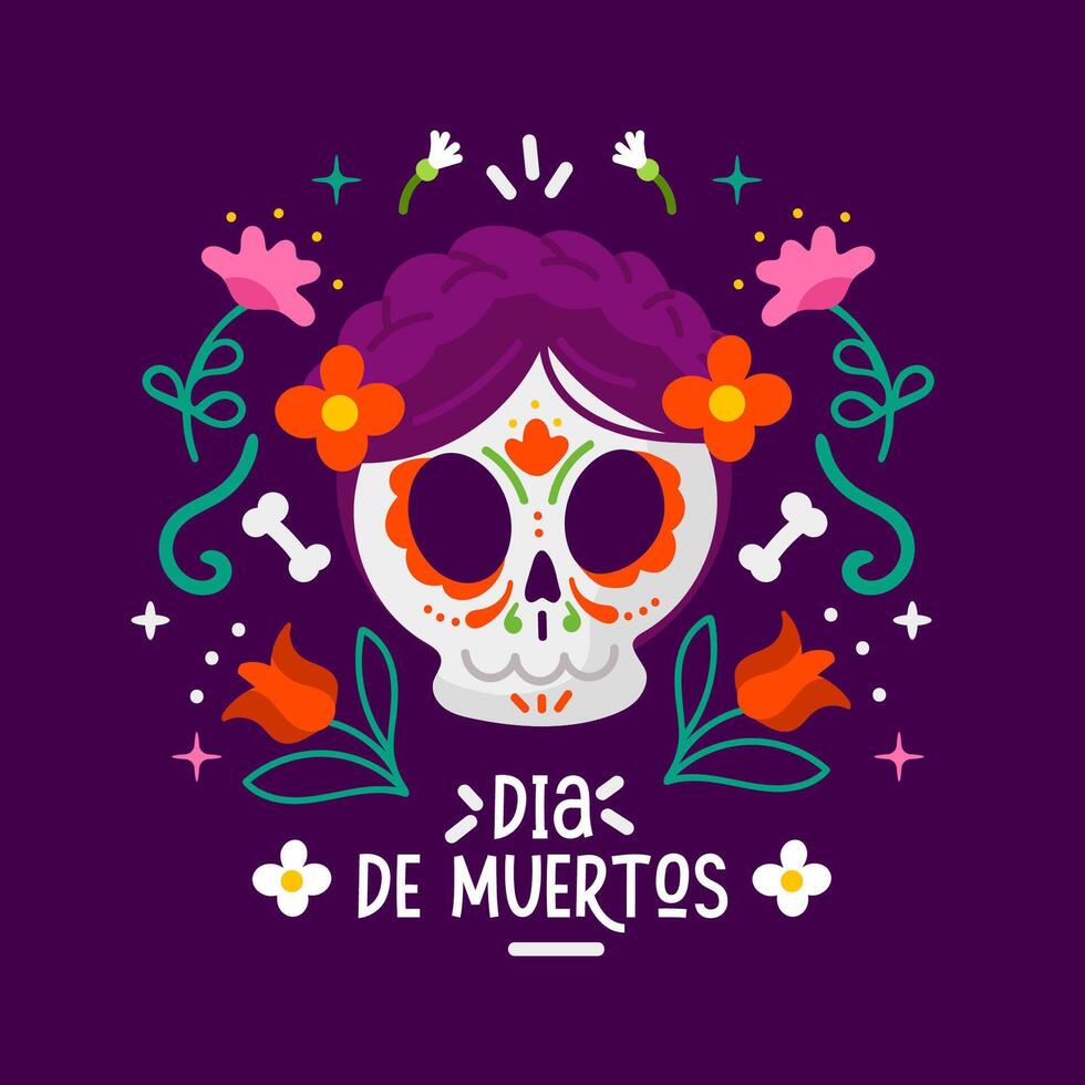 Day of the dead illustration vector