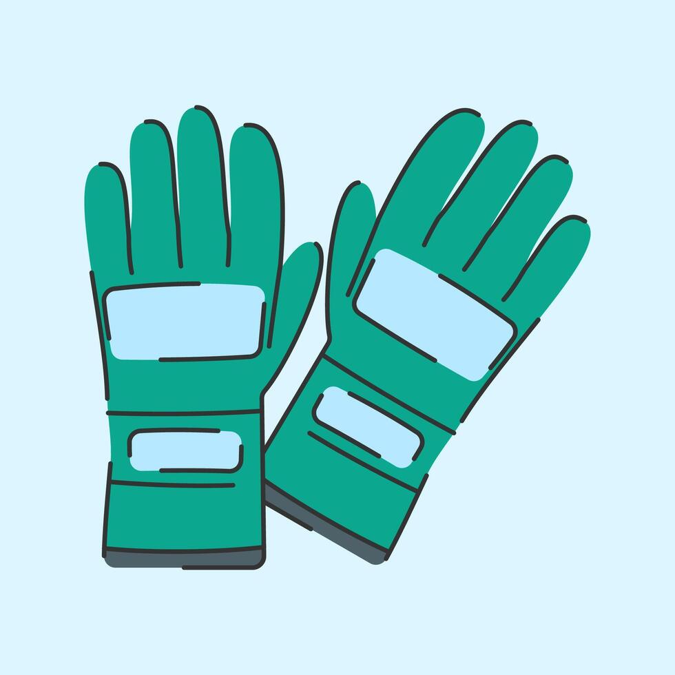 Winter Mittens, Flat Design Style Mittens Illustration vector