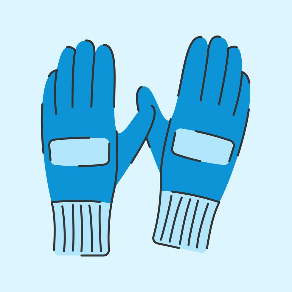 Mittens Illustration, Flat Design Style Mittens Illustration vector