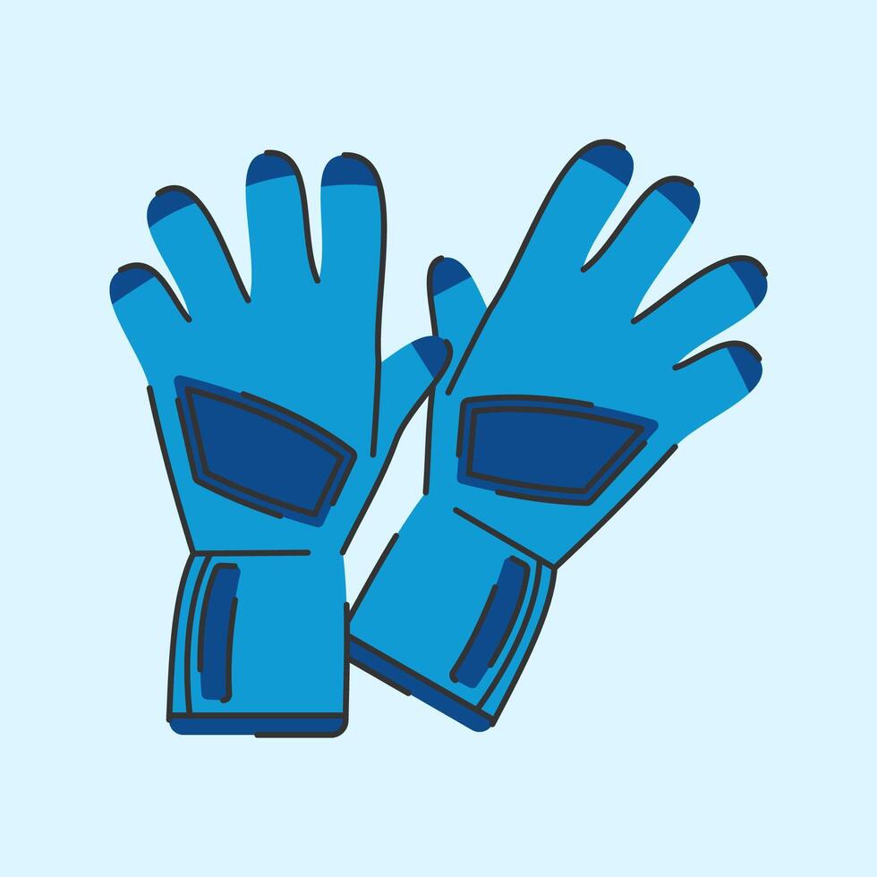 Winter Gloves Illuistration, Flat Design Style Mittens Illustration vector