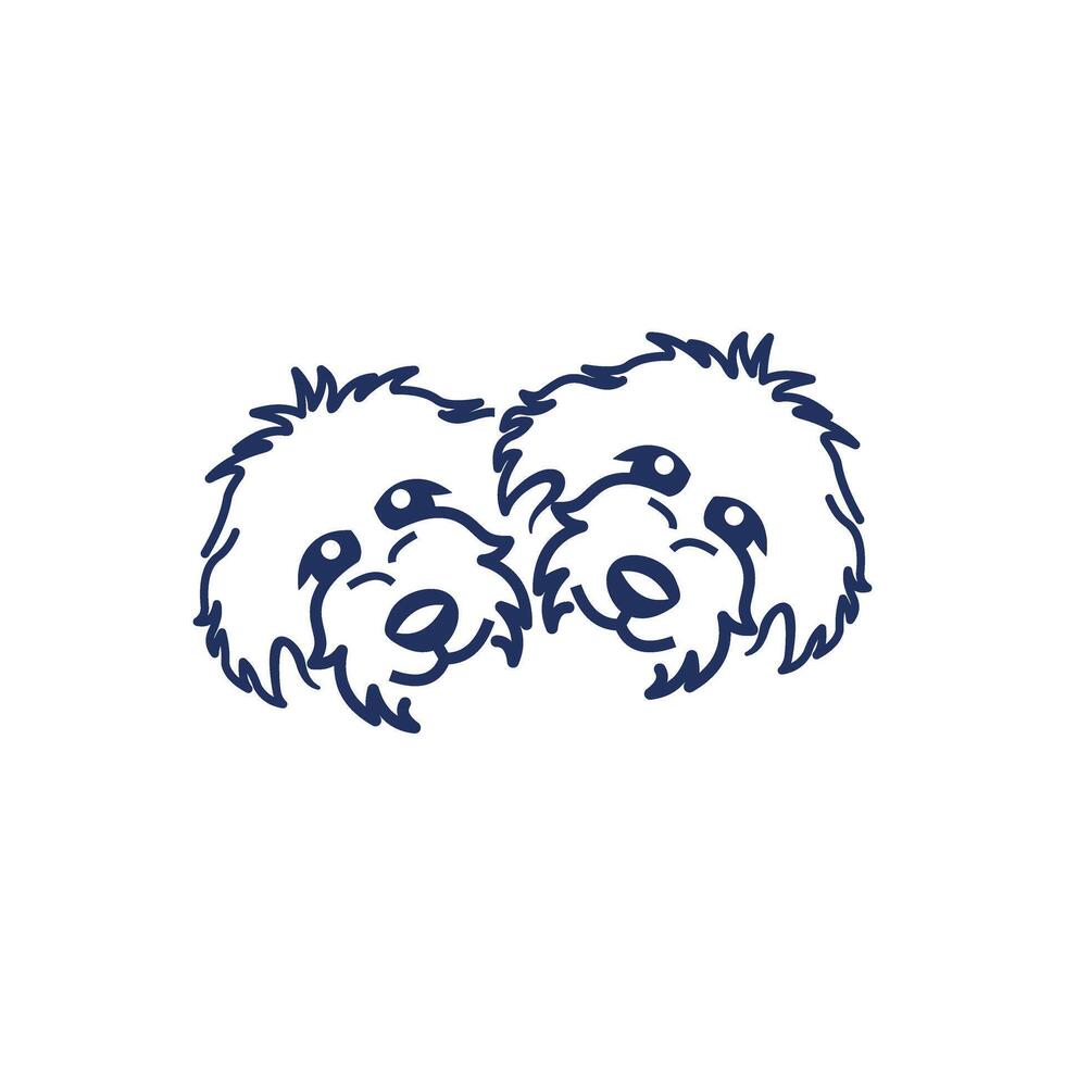 Dog with paws logo template vector