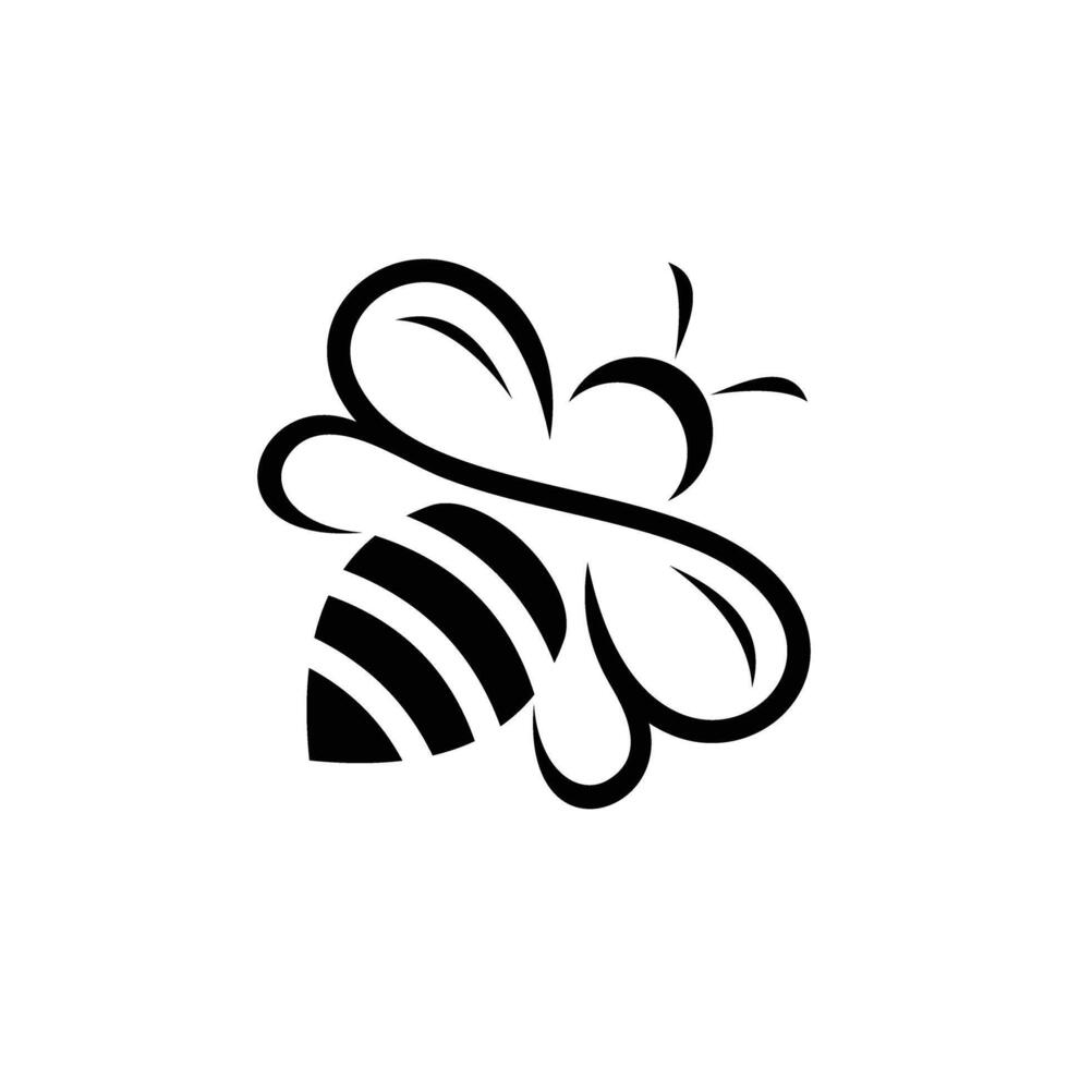 Honey bee logo design template vector