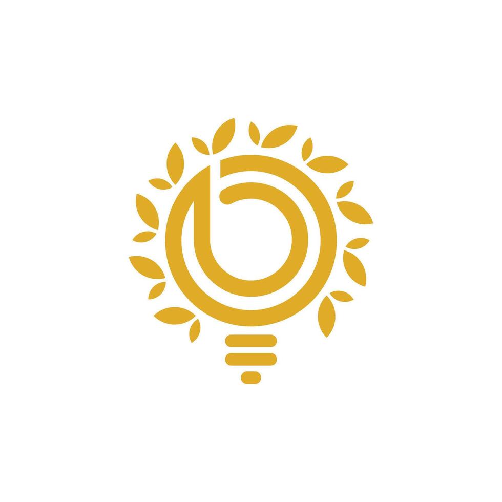 Light bulb icon Line solid logo vector