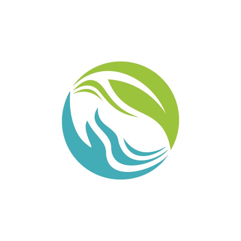 Human hands and tree with green leaves vector