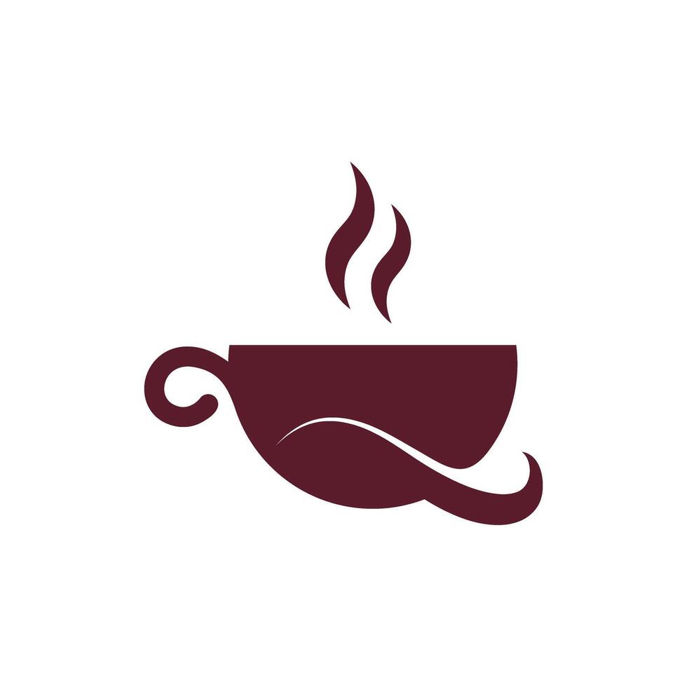 coffee shop mug logo template vector