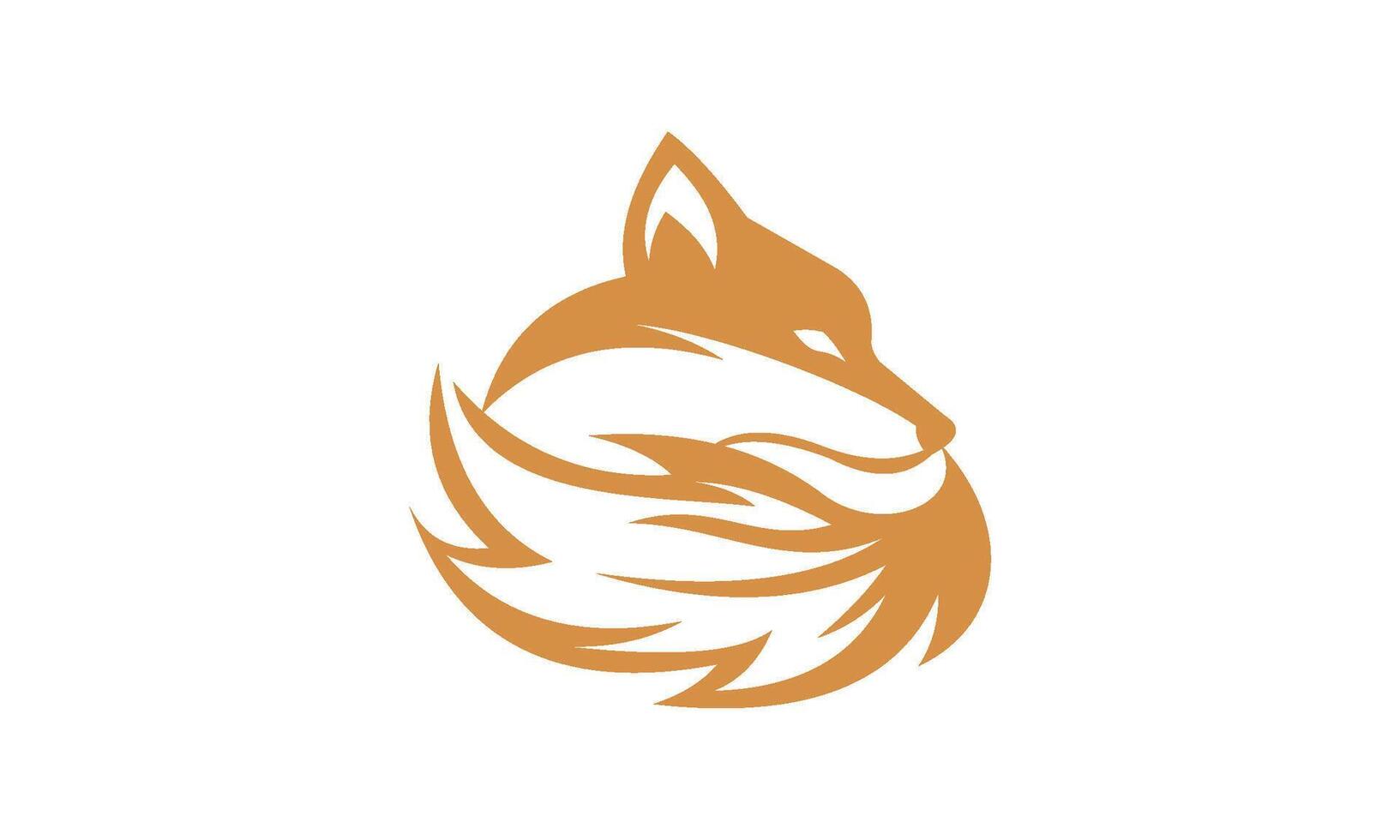 Fox head logo icon vector