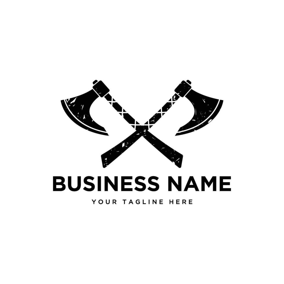 double axes logo vector