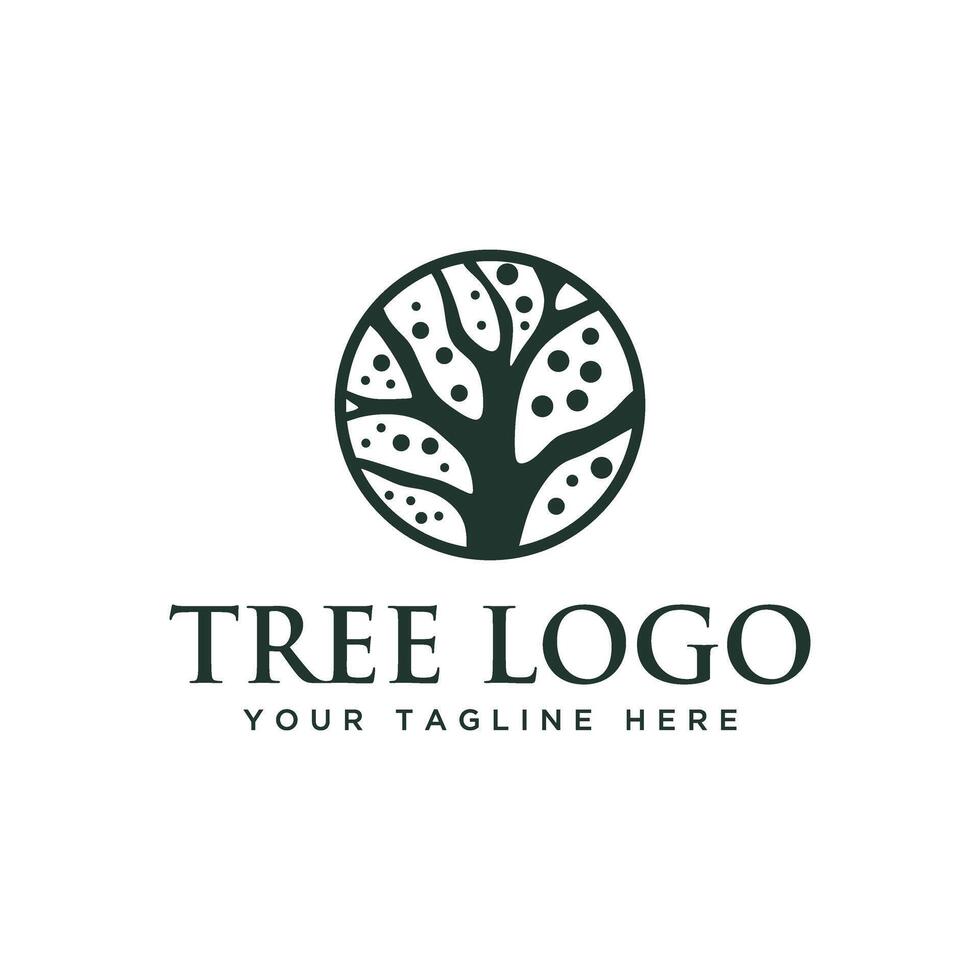 Circle oak logo vector