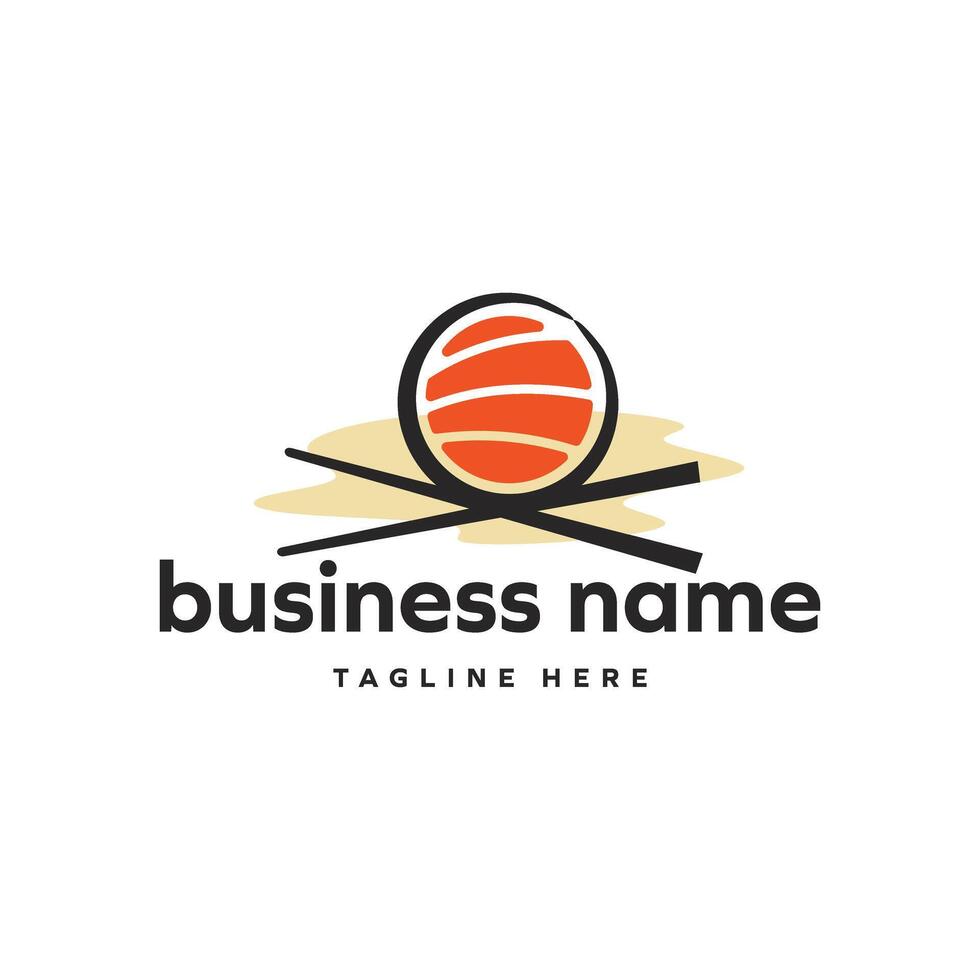 sushi food logo vector