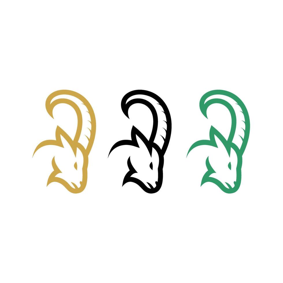 Goat head logo design vector