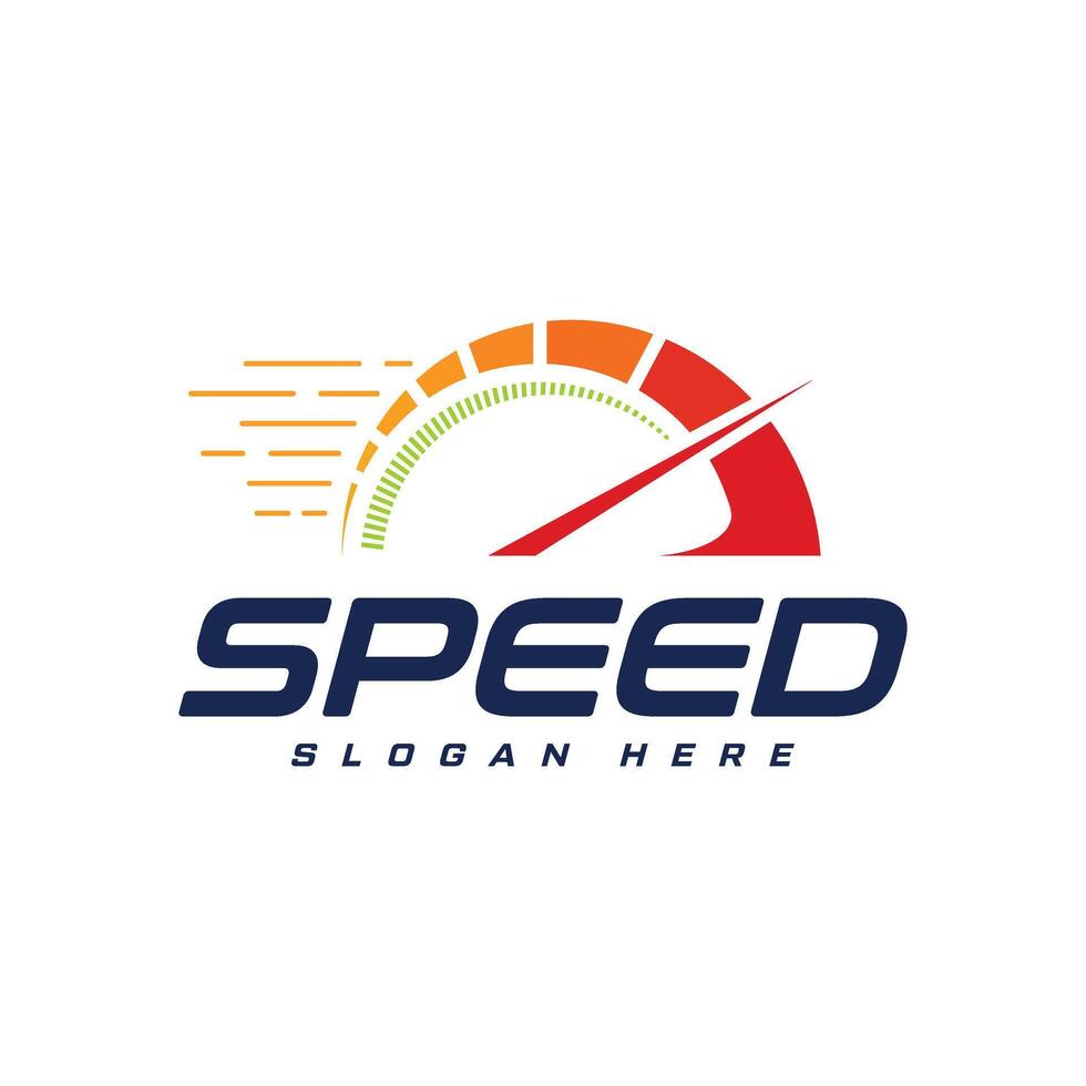 Flat speed logo concept vector